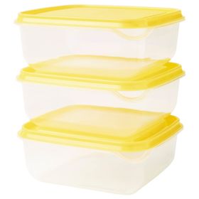 IKEA PRUTA 3 lü 0.6 lt Saklama Kabı Sarı