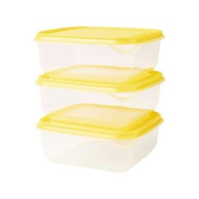 IKEA PRUTA 3 lü 0.6 lt Saklama Kabı Sarı