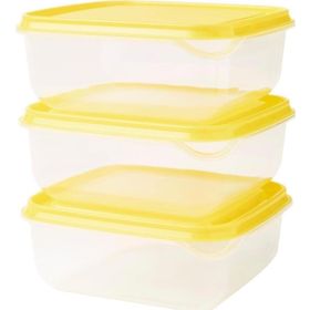 IKEA PRUTA 3 lü 0.6 lt Saklama Kabı Sarı
