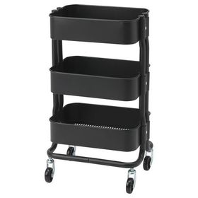 IKEA Rashult Siyah 38x28x65 cm Servis Arabası