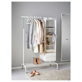 IKEA Rıgga Beyaz 111x126x175 cm Ayaklı Askılık