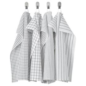 IKEA Rinnig - Koyu Gri / Beyaz - 4 Adet 45x60 cm Kurulama Bezi
