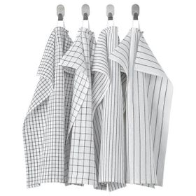 IKEA Rinnig - Koyu Gri / Beyaz - 4 Adet 45x60 cm Kurulama Bezi