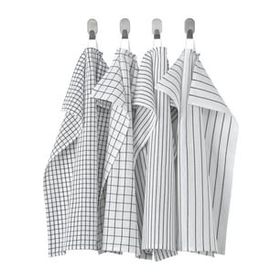 IKEA Rinnig - Koyu Gri / Beyaz - 4 Adet 45x60 cm Kurulama Bezi
