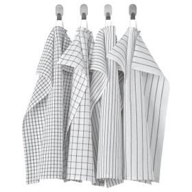 IKEA Rinnig - Koyu Gri / Beyaz - 4 Adet 45x60 cm Kurulama Bezi