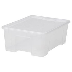 IKEA Samla Şeffaf 11 lt Kapaklı Kutu