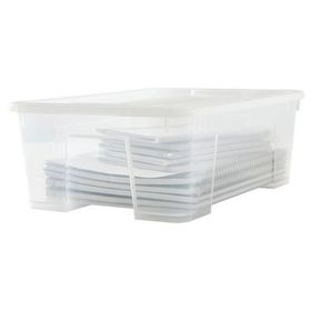 IKEA Samla Şeffaf 11 lt Kapaklı Kutu
