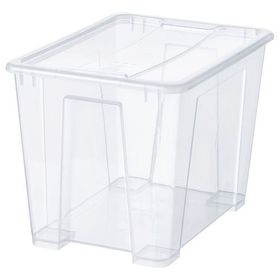 IKEA Samla Şeffaf 11 lt Kapaklı Kutu