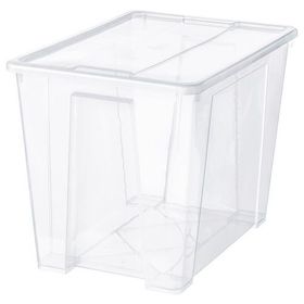 IKEA Samla Şeffaf 11 lt Kapaklı Kutu