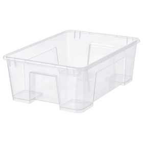 IKEA Samla Şeffaf 11 lt Kapaklı Kutu