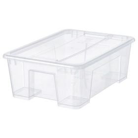 IKEA Samla Şeffaf 11 lt Kapaklı Kutu