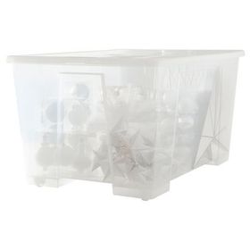 IKEA Samla Şeffaf 130 lt Kapaklı Kutu