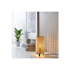 IKEA Saxhyttan Bej-Siyah 26 cm Masa Lambası