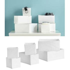 IKEA Skubb 6 Parça Beyaz Dolap Şifonyer Çekmece İçi Düzenleyici Kutu