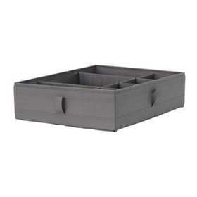 IKEA Skubb Koyu Gri 44x34x11 cm Bölmeli Kutu