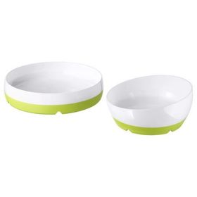 IKEA Smagli Yeşil-Beyaz Çocuk Tabak ve Kasesi