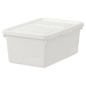 IKEA Sockerbit Beyaz 38x25x15 cm Kapaklı Kutu