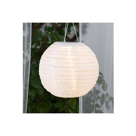 IKEA Solvınden Ledli Çizgili Sarı-Beyaz 30 cm Güneş Enerjili Sarkıt Lamba
