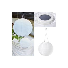 IKEA Solvınden Ledli Çizgili Sarı-Beyaz 30 cm Güneş Enerjili Sarkıt Lamba