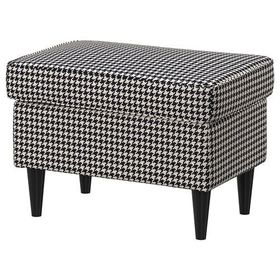IKEA Strandmon Vibberbo Siyah-Bej Puf