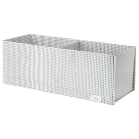 IKEA Stuk Beyaz Gri 20x51x18 cm Bölmeli Kutu