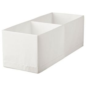 IKEA Stuk Beyaz Gri 20x51x18 cm Bölmeli Kutu