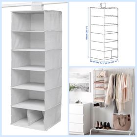 IKEA Stuk Beyaz Gri 30x30x90 cm Bölmeli Düzenleyici