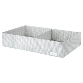 IKEA Stuk Beyaz Gri 34x51x10 cm Bölmeli Kutu
