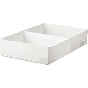 IKEA Stuk Beyaz Gri 34x51x10 cm Bölmeli Kutu