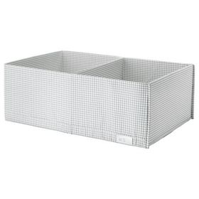 IKEA Stuk Beyaz Gri 34x51x18 cm Bölmeli Kutu
