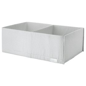IKEA Stuk Beyaz Gri 34x51x18 cm Bölmeli Kutu