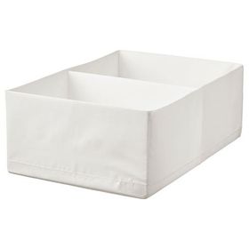 IKEA Stuk Beyaz Gri 34x51x18 cm Bölmeli Kutu