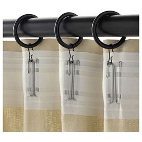 IKEA Syrlıg Siyah 10 Adet 25 mm Perde Halkası Seti