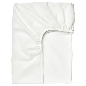 IKEA Taggvallmo Beyaz 90x200 cm Tek Kişilik Lastikli Çarşaf