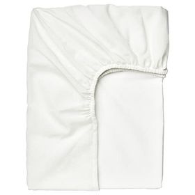 IKEA Taggvallmo Beyaz 90x200 cm Tek Kişilik Lastikli Çarşaf
