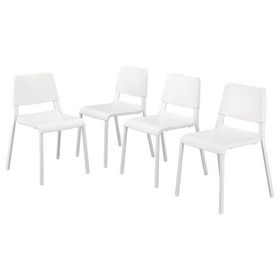 IKEA TEODORES 19399839 Beyaz Mutfak Sandalyesi Seti