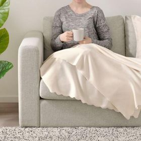 IKEA Thorgun 120x160 cm Kırık Beyaz Pike Koltuk Yatak Örtüsü