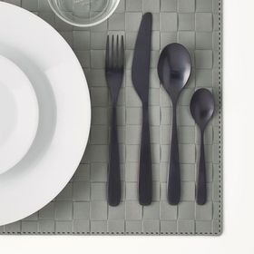 IKEA Tillagd Siyah 6 Kişilik Çatal Bıçak Takımı