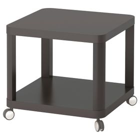 IKEA Tingby Tekerlekli Gri 50x50 cm Yan Sehpa