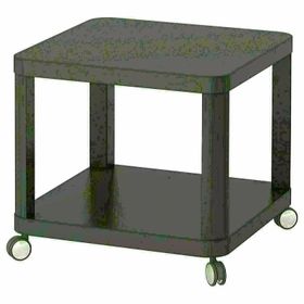 IKEA Tingby Tekerlekli Gri 50x50 cm Yan Sehpa