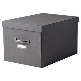 IKEA Tjog Koyu Gri 35x56x30 cm Kapaklı Kutu