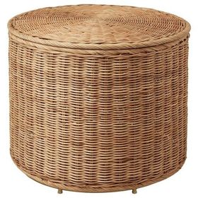 IKEA Tolkning Rattan Saklama Gözlü Puf
