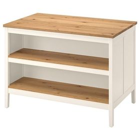 IKEA Tornviken Kırık Beyaz Meşe 126x77 cm Mutfak Adası