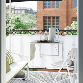 IKEA Torparö Beyaz 50 cm Balkon Masası