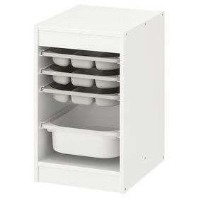 IKEA Trofast 34x44x55 cm Beyaz-Gri Saklama Ünitesi