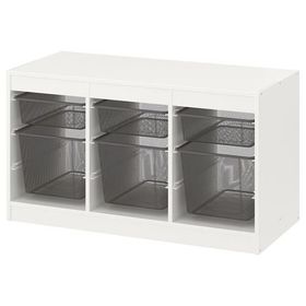 IKEA Trofast 34x44x55 cm Beyaz-Gri Saklama Ünitesi