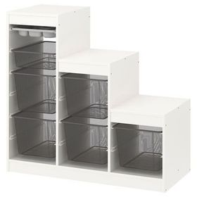 IKEA Trofast 34x44x55 cm Beyaz-Gri Saklama Ünitesi