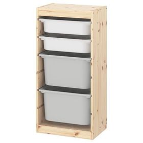 IKEA Trofast 44x30x91 cm Çam Beyaz Saklama Ünitesi