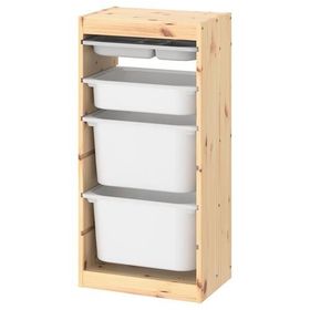 IKEA Trofast 44x30x91 cm Çam Beyaz Saklama Ünitesi