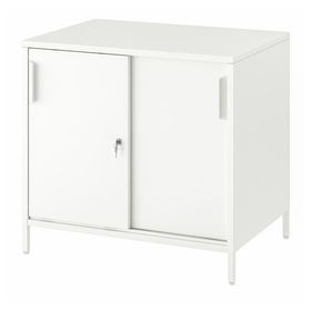 IKEA Trotten Sürgü Kapaklı Beyaz 80x75 cm Dolap